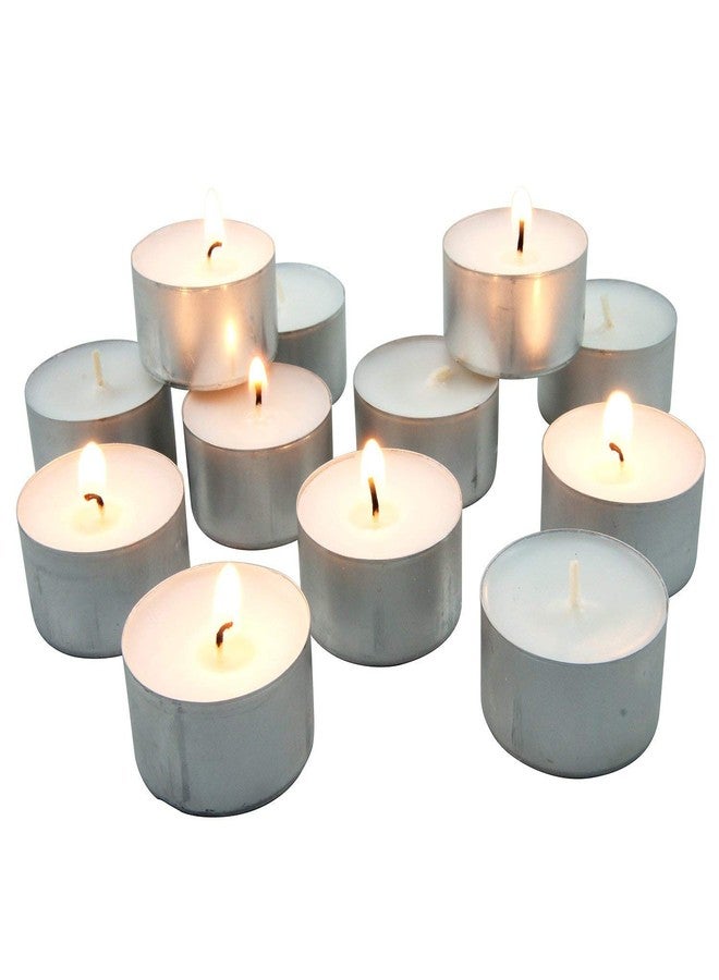 مايك أ ويش شموع شمع البارافين عديمة الدخان وغير المعطرة من Make A Wish لتزيين المنزل، تدوم 9 ساعات، شموع صغيرة مثالية كهدية، 25 × 37.5 مم، لون أبيض، عبوة من 80 شمعة - Image 5